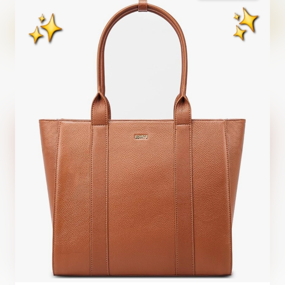 Italian Cowhide - Large Leather Tote, Purse, Work, Laptop Bag $99 Msrp